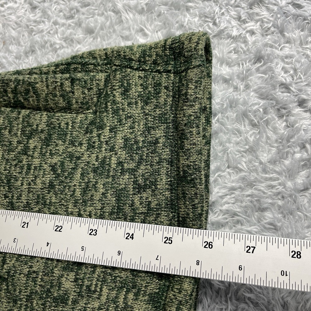 Eddie Bauer mens 1/4 zip Size M Heathered Green Fleece Pullover Sweater - Picture 8 of 9